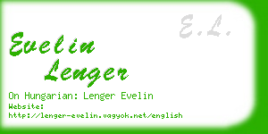 evelin lenger business card